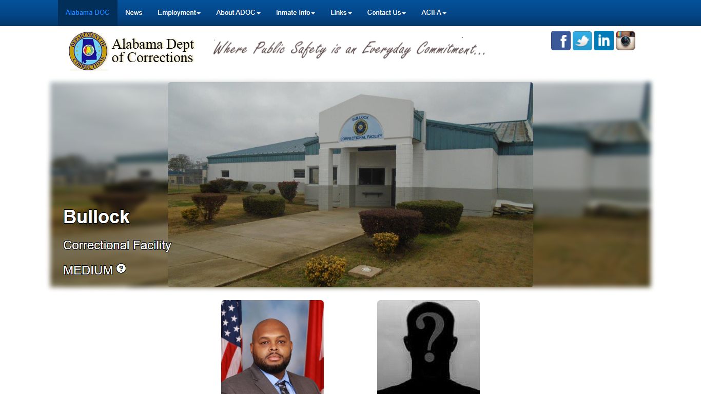 - Alabama Dept of Corrections